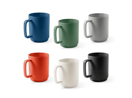 MIGHTY. Taza de cerámica con cuerpo cilíndrico 330 mL