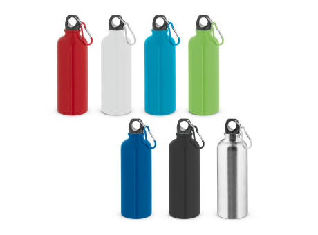 KELCE. Botella de acero inoxidable de pared simple con mosquetón de 550 ml