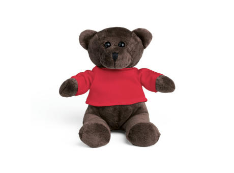 BEAR. Peluche de poliéster, con forma de oso y camiseta