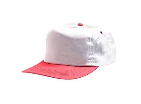PACK GORRA DE BEISBOL BLANCA VISERA ROJA