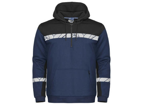 7104 1/2 ZIP HOODIE PGL AZUL/NEGRO 3XL