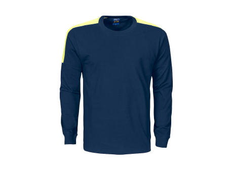 2020 T-SHIRT L/S MARINO/AMARILLO L