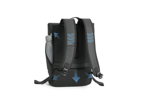 Mochila urbana resistente al agua con solapa