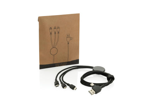 Cable 6 en 1 con logo iluminado