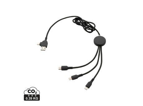 Cable 6 en 1 con logo iluminado