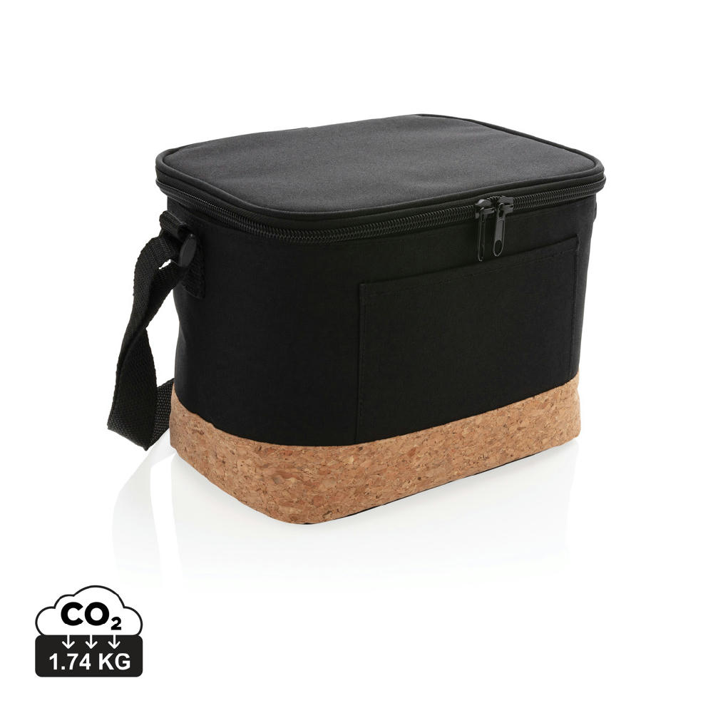 Bolsa y nevera bicolor con detalle de corcho