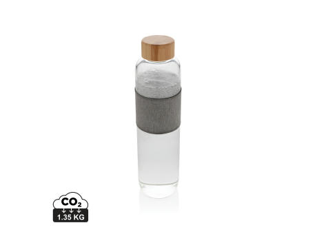 Botella Impact de vidrio de borosilicato con bambú