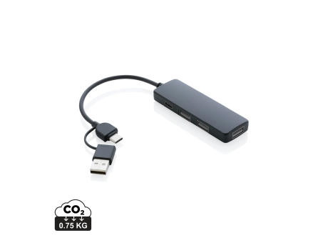 Puerto USB RCS de plástico reciclado con doble entrada