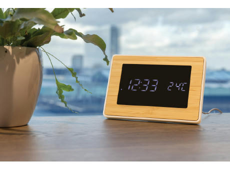 Reloj Utah RCS Rplastic bambú LED