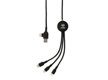 Cable 6 en 1 con logo iluminado