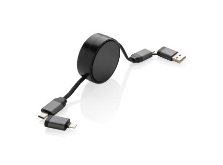 Cable retráctil 60W aluminio reciclado 6 en 1 Terra RCS