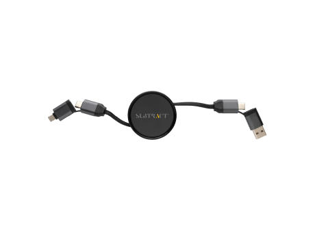 Cable retráctil 60W aluminio reciclado 6 en 1 Terra RCS