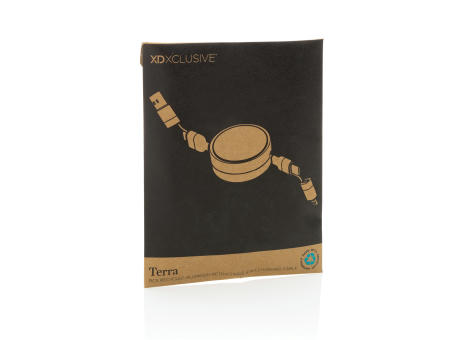 Cable retráctil 60W aluminio reciclado 6 en 1 Terra RCS