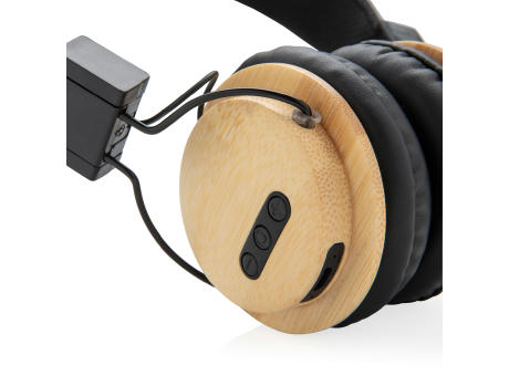 Auriculares inalámbricos bambú