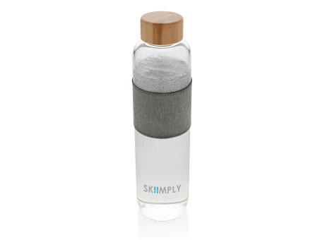Botella Impact de vidrio de borosilicato con bambú