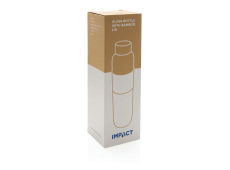 Botella Impact de vidrio de borosilicato con bambú
