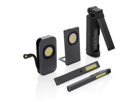 Luz de trabajo de bolsillo USB de plástico reciclado Gear X