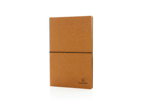 Libreta A5 de cuero reciclado GRS