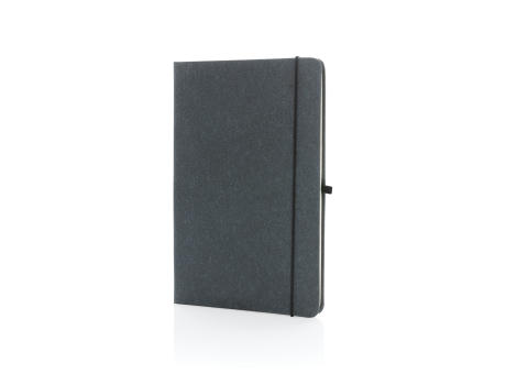 Libreta A5 de cuero reciclado GRS de tapa dura