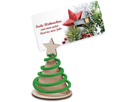 Steckfiguren-Karte Filz - Tannenbaum Wendelfilz 4/0-c