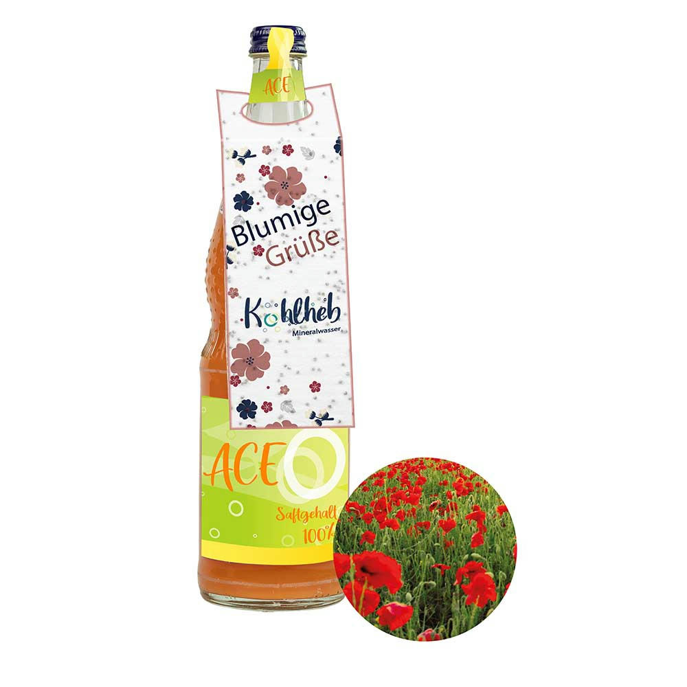 On-Pack Samenpapier - Mohnblume, Druck 4/0-c