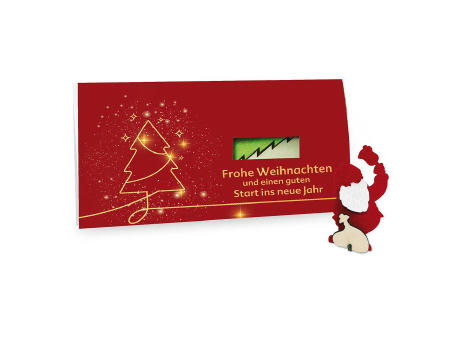 Steckfiguren-Karte Filz - Standardmotiv - Weihnachtsmann