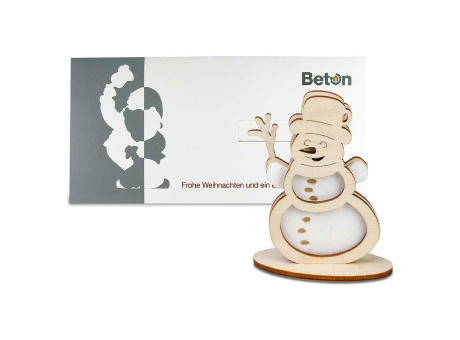 Steckfiguren-Karte Filz Premium - Schneemann Premium 4/0-c