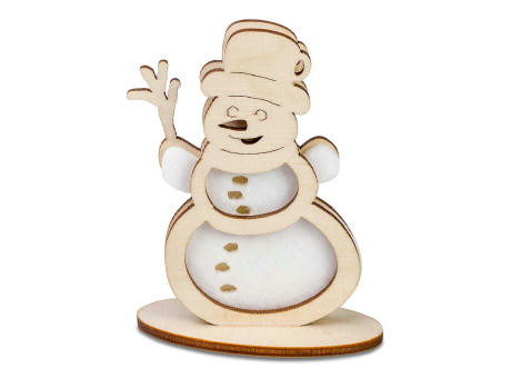 Steckfiguren-Karte Filz Premium - Schneemann Premium 4/0-c