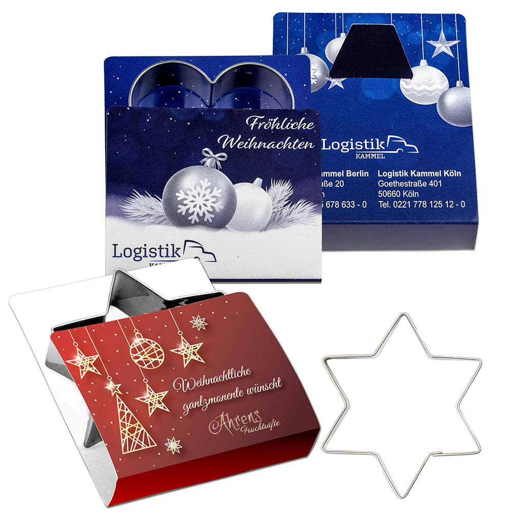 Backförmchen Single-Pack - Weihnachten - Stern 4/4-c, Lasergravur