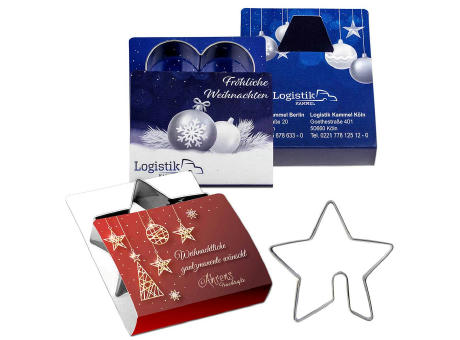 Backförmchen Single-Pack - Weihnachten - Tasse Stern 4/4-c, Lasergravur