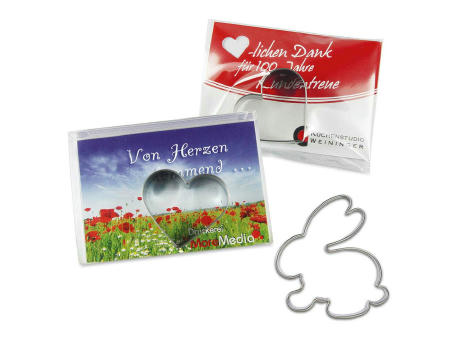 Backförmchen Single-Pack - Ostern - Hase 2 4/4-c, Lasergravur