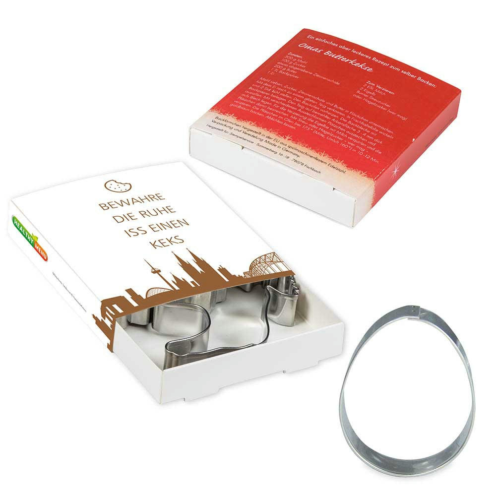 Backförmchen Premium-Box - Ostern  - Ei + Lamm 