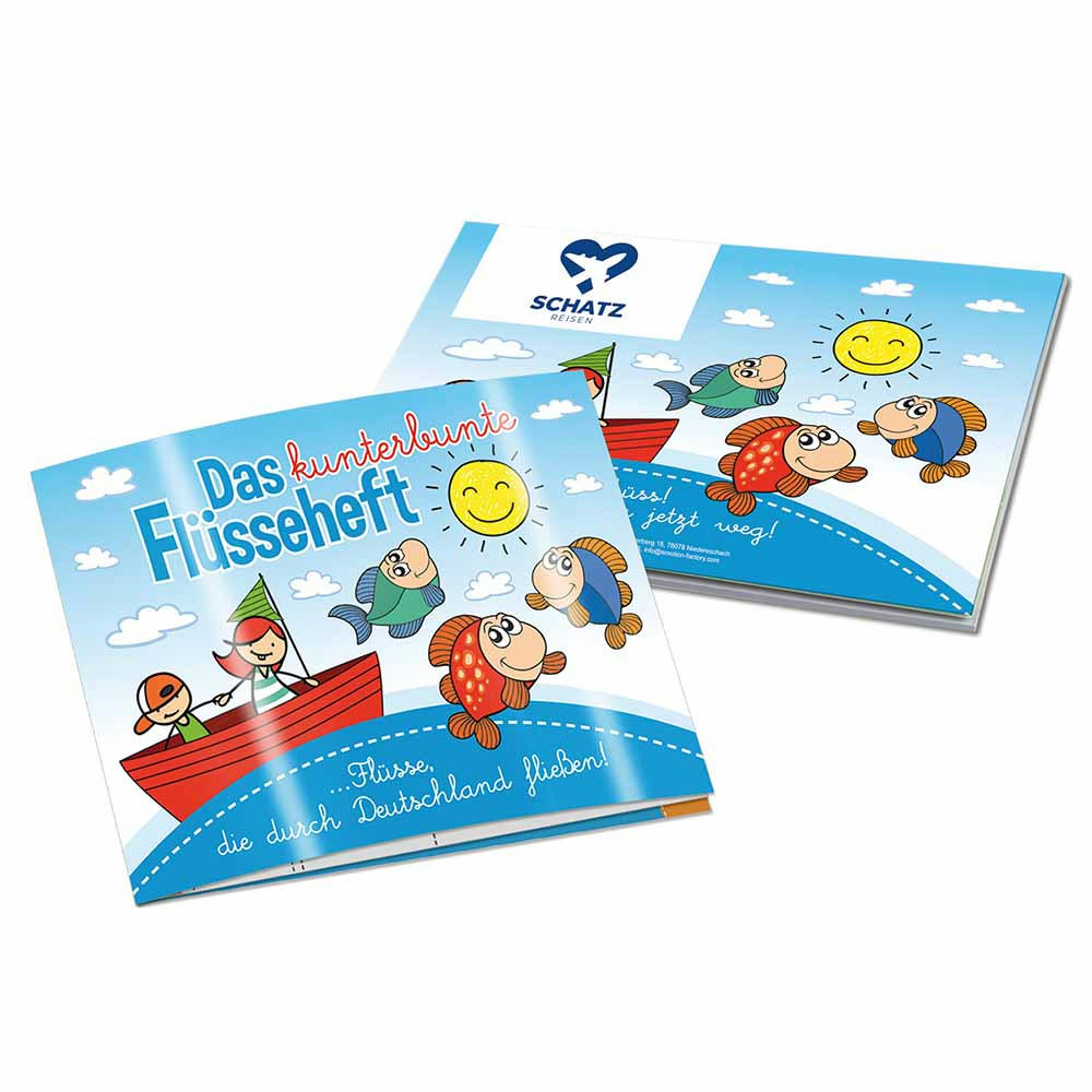 Wissen-Set „Das Flüsseheft“ - Heft - mit 1-c Logoeindruck