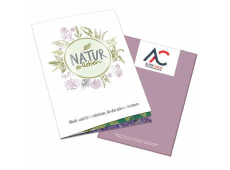 Themen-Set „Natur erleben“ - Heft - mit 2-c Logoeindruck
