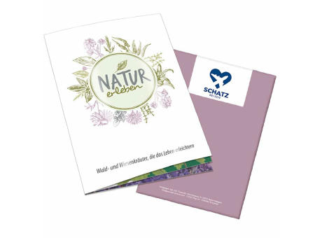 Themen-Set „Natur erleben“ - Heft - mit 1-c Logoeindruck