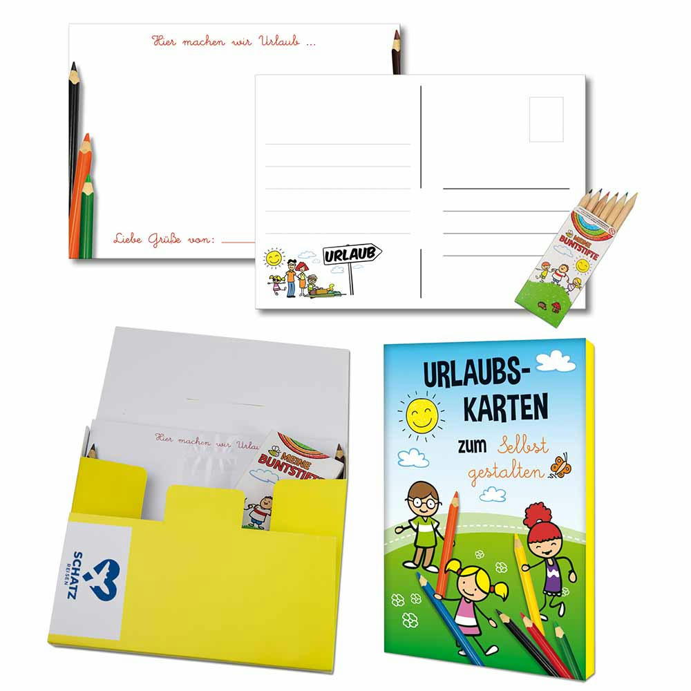 Postkarten-Set - Standard mit 1-c Logoeindruck