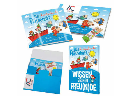 Wissen-Set „Das Flüsseheft“ - Set - mit 2-c Logoeindruck