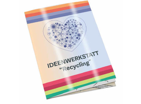 Upcycling-Heft - Zeitungspapier - individuell 4/0-c