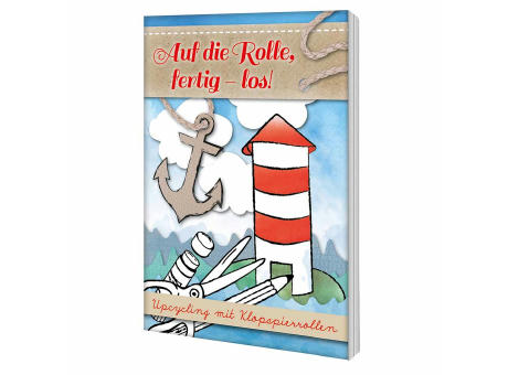 Upcycling-Heft - Toilettenpapierrollen - Tampondruck 2-c