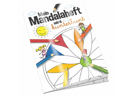 Malbuch / Mal-Set A5 - Mandala - Malset neutral
