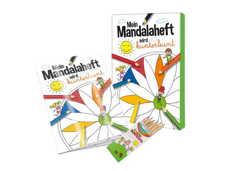 Malbuch / Mal-Set A5 - Mandala - Malset neutral
