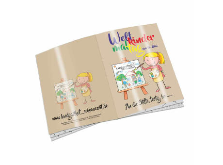 Malbuch / Mal-Set A6 - Sparkassen - Malbuch mit individueller Vorder- und Rückseite