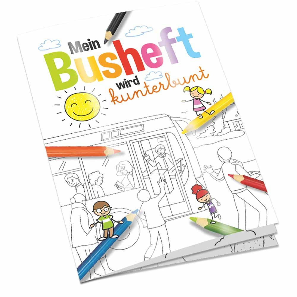 Malbuch / Mal-Set A6 - Bus - Malbuch neutral