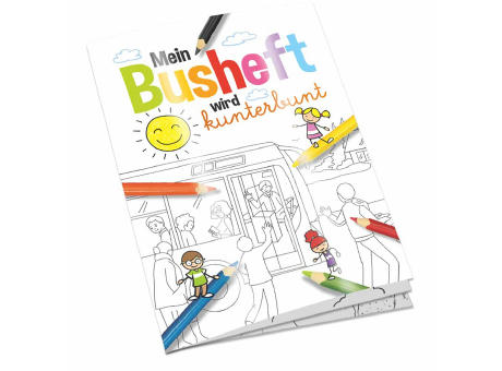 Malbuch / Mal-Set A6 - Bus - Malbuch neutral