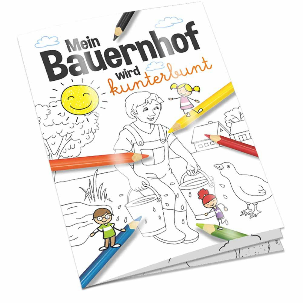 Malbuch / Mal-Set A6 - Bauernhof - Malbuch neutral