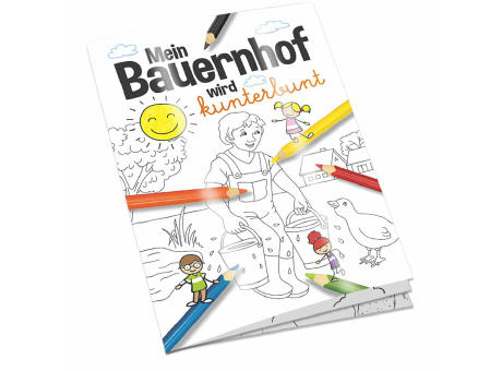Malbuch / Mal-Set A6 - Bauernhof - Malbuch neutral
