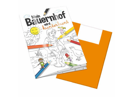 Malbuch / Mal-Set A6 - Bauernhof - Malbuch neutral