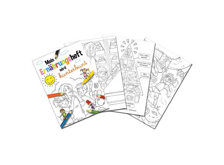 Malbuch / Mal-Set A6 - Ernährung - Malbuch neutral