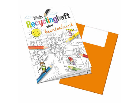Malbuch / Mal-Set A6 - Recycling - Malbuch neutral