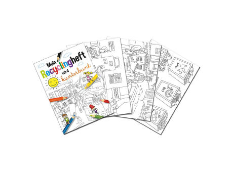 Malbuch / Mal-Set A6 - Recycling - Malbuch neutral